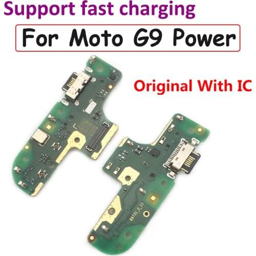 2Pcs/Lot，100% Original USB Charging Port Charger Board Flex Cable For Moto G9 Power Dock Plug Connector With Microphone