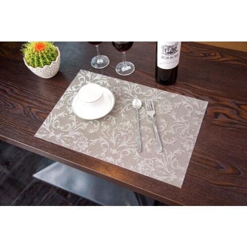 4 Pcs/set PVC Heat Resistant Mat Dining Placemat Mats For Rug For Bowls Rug For The Kitchen placemat