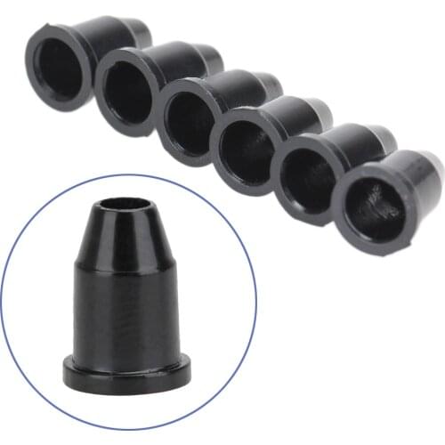 6pcs Guitar String Caps Mounting Buckle Through Body Ferrules Bushing for Guitar Parts & Accessories Black Silver Gold 3 Colors