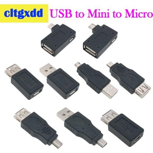 Cltgxdd Micro Mini V3 Adapter USB 2.0 Female to Male Micro OTG Power Supply Port 90 Degree Right Angled USB OTG Adapters