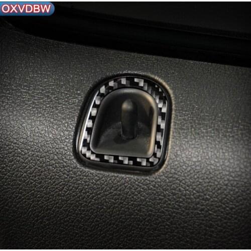 For Ford Mustang 2009-2013 Accessories Carbon Fiber Stickers Car Door Lock Pin Button Knob Frame Cover Trim Car Styling