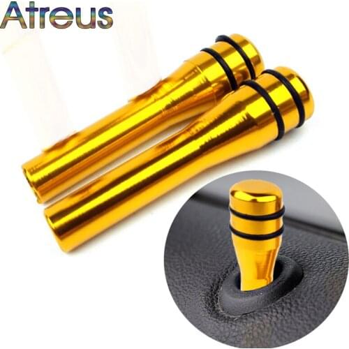 Atreus 2X 48mm Car Door Pin Lock Knob Lift Covers For Alfa Romeo 159 156 Fiat 500 Citroen C5 C3 Renault Duster Megane 2 3 Captur