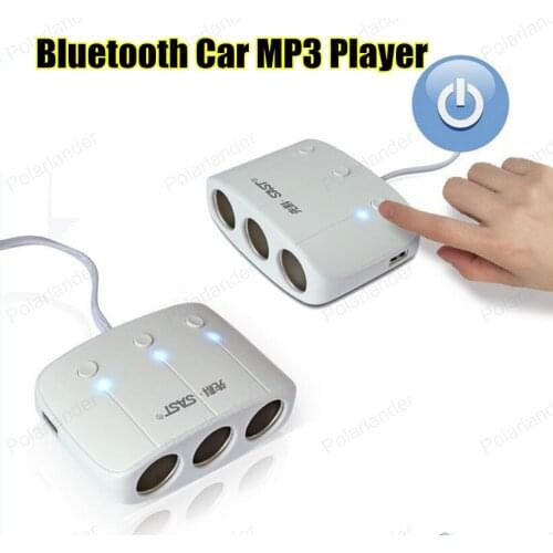Bluetooth MP3 PlayerHandsfree Car Kit AUX Hands Free FM Transmitter with Dual USB MP3 SD LCD Car Charger Cigarette Lighter