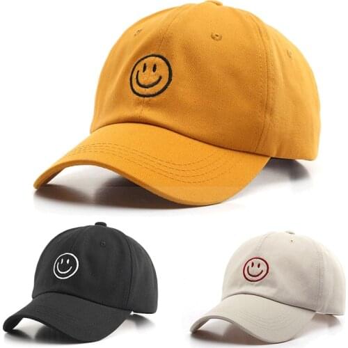 Outdoor Sport Smiley Baseball Cap Spring And Summer Fashion Smiling face Embroidered Adjustable Men Women Caps Cute Couple Hat