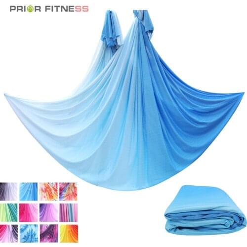 PRIOR FITNESS 9 Meter Aerial Yoga Hammock Faric High Quality Aerial Silks Low Stretch Anti Gravity Yoga Equipment