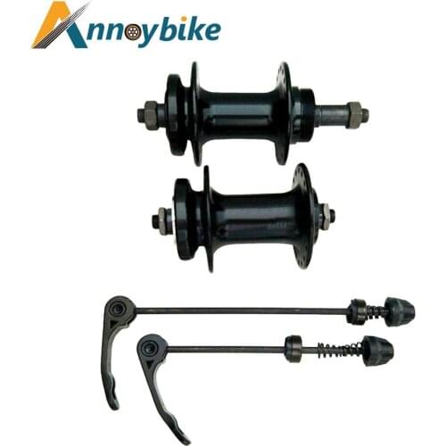 Mountain Bike Spinning Bearing Hub Aluminum Alloy Bearing Spinning Front and Rear 32/36 Hole Black Shaft