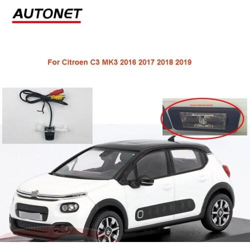Autonet car rear view camera For Citroen C3 MK3 2016 2017 2018 2019 Backup HD Camera license plate camera