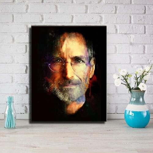 Unframed Steve Jobs Great Man Canvas Art Print Painting Poster Wall Art Picture For Commemorate Study Room Home Decoration L831