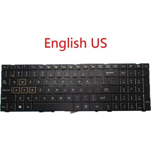 Laptop US UK Keyboard For ThundeRobot 911 911M-M2 911-T1 For TARGA T6A T6B T6C Backlit English United Kingdom 0KN1-0H2US22 new