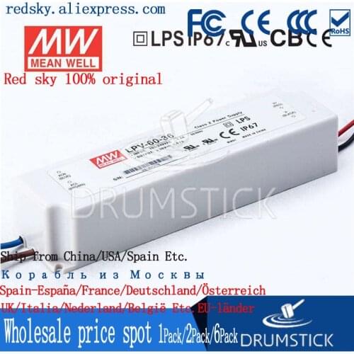 Steady MEAN WELL LPV-60-36 36V 1.67A meanwell LPV-60 36V 60W Single Output LED Switching Power Supply