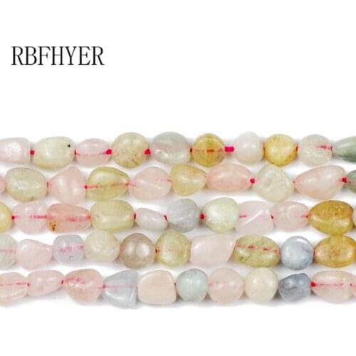 RBFHYER Morgan carnelian Natural Smooth Irregular gravel beads for Charm bracelet making DIY Earrings Jewelry Accessories
