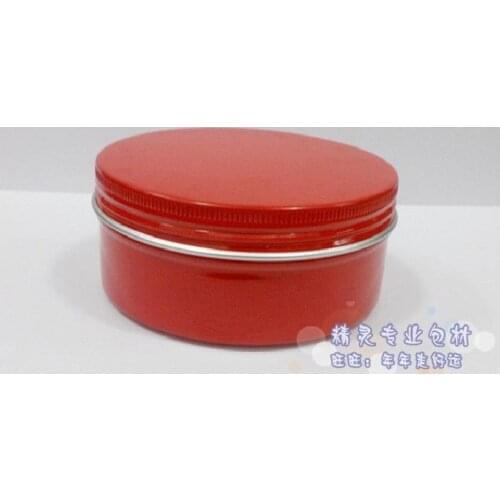 Wholesale 150g red Aluminum Cosmetic Jar Container Screw Thread , 50pcs/lot 150ml Red Makeup Container Factory Wholesale