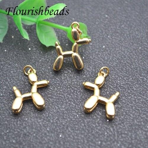 20Pc Newest Cute Metal Dog Puppy Necklace Fashion Gold Enamel Pendant Jewelry Unisex for Gift Party
