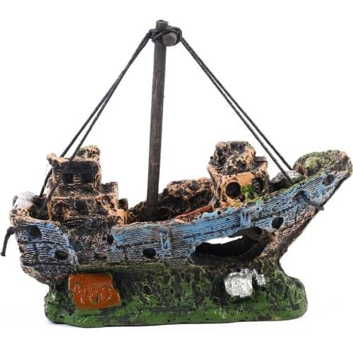 Pirate Ships In Aquariums Aquarium Landscape Decoration Aquarium Accessories Fish Tank Aquarium Resin Boat Ornament