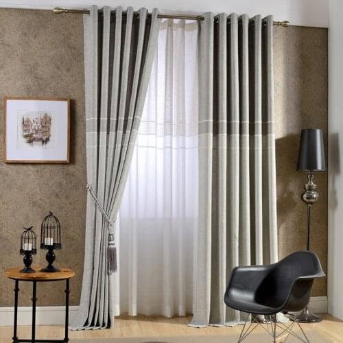 Japan Style Thick Faux Linen Jacquard Curtains for Living Room for Bedroom Window Modern Curtains Custom Made