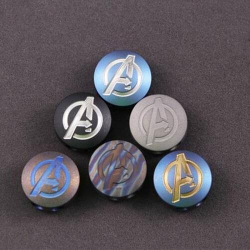 1PC Double Hole Captain America Titanium Alloy Knife Beads Lanyard Pendant Paracord Umbrella Rope EDC DIY Pendant Accessories