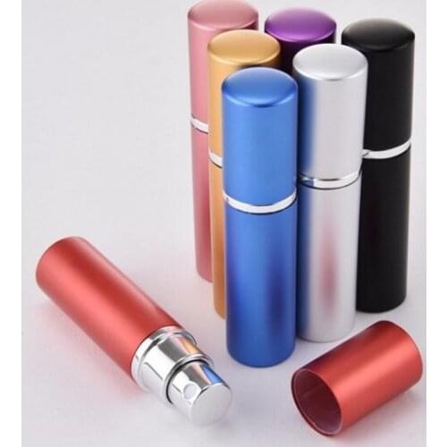 6ml Mini Portable Refillable Perfume Atomizer Spray Bottle Empty Colorful Aluminum Perfume Bottles