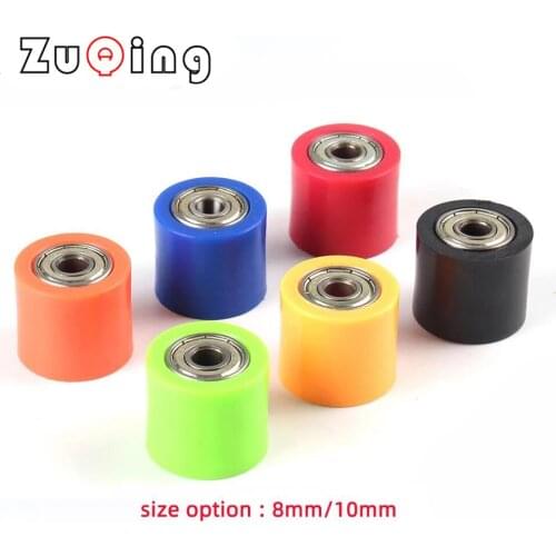 Drive Chain 6Colors 8MM 10MM Pulley Roller Slider Tensioner Wheel Guide For Pit Dirt Street Bike Motorcycle CRF YZF EXC RMZ KLX
