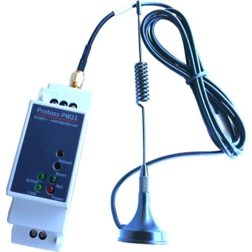 Rail mountable Industrial Device Server Serial port RS485 to wifi rj45 Ethernet converter server Support Modbus TCP to RTU