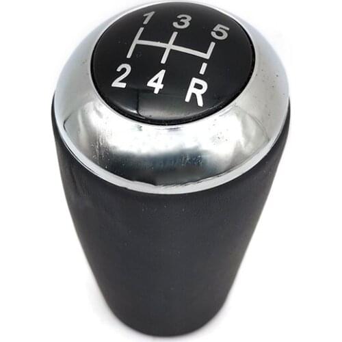 5 Speed Car Manual Gear Shift Knob Stick Shifter Head Black PU Leather For Mazda 3 5 6