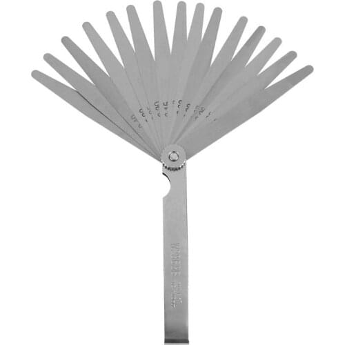 17 Blade Gap meter Metric Gap Filler Feeler Gauge 0.02-1mm Thickness Measure Tool Pocket Ruler Measuring Gauging Length Meter
