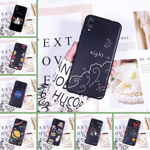 For Huawei Y5 Y6 Y7 2019 Phone Case Silicone Dog Cat Star Bear Astronaut Cute Soft Back Cover For Huawei Y9 Y7 Y6 Pro Prime 2019