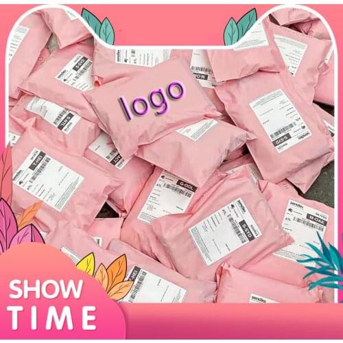 Light Pink Poly Mailer Express Bag Envelope Plastic Shipping Self Adhesive Delivery Packaging Gift Clothing Bag Post Custom Logo