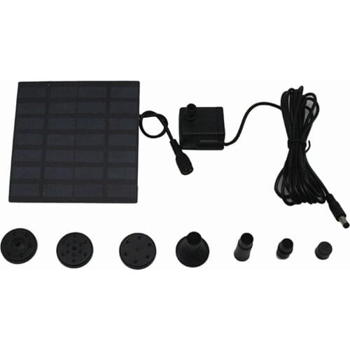 Solar Panel Powered Water Fountain Pool Pond Garden 1.2W Water Sprinkler Sprayer Solar Pump With Water Pump 7 Spray Heads