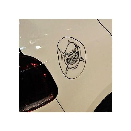 XGS DECAL Car decals 13cm x 11.9cm shark face funny car motorcycle car stickers reflective waterproof stickers