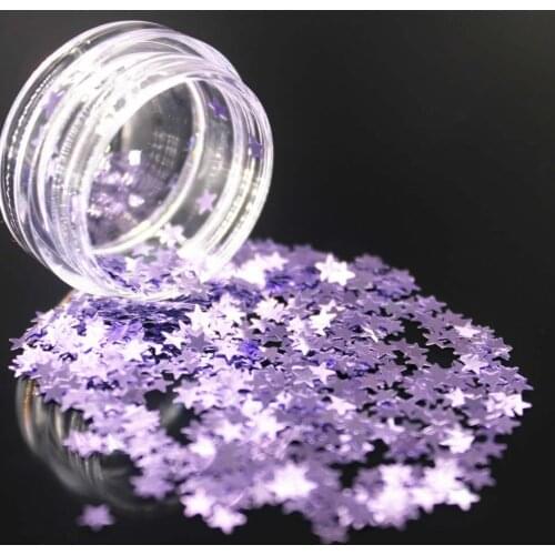 1Pcs Purple Star Scales Acrylic Powder Nail Tips Nail Glitter Clear Crystal Powder Manicure Salon Tools Nail Acrylic Powder Hn8