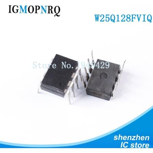 2pcs/lot W25Q128FVIQ 25Q128FVIQ DIP8 laptop chip new