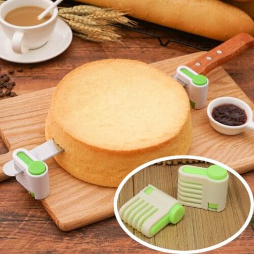 2Pcs Cake Slicer 5 Layer Cakes Bread Straightener Slicer Set DIY Holder Cutting Tool Kitchen Bar Supplies Cake Layering Aid