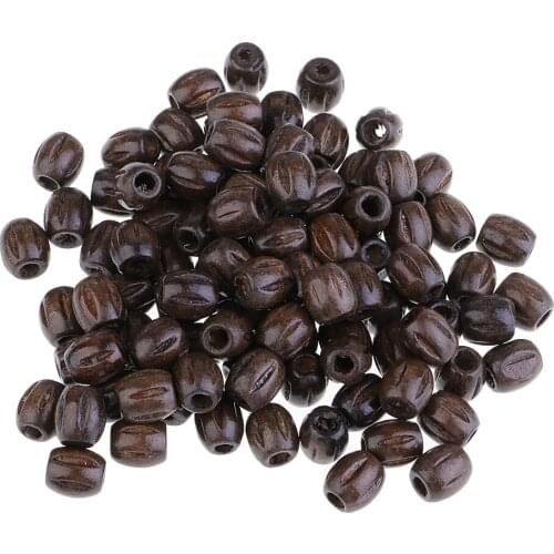 50pcs Wooden Beads 10x8mm Large Holes Jewellery Making Crafts Macrame Beads