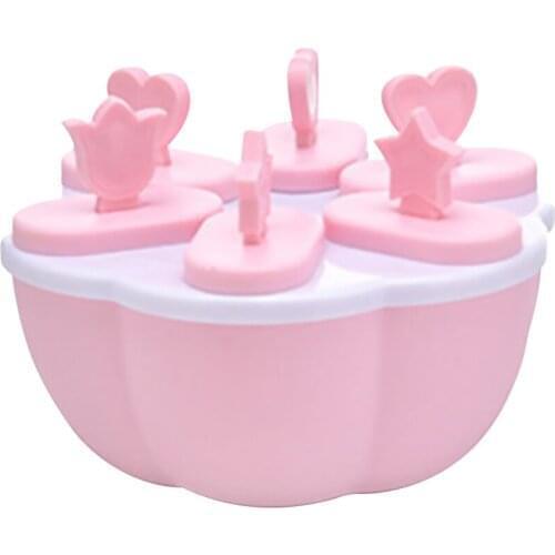 6 Grid Frozen Ice Cream Lolly Juice Maker Pop Mold Mould Popsicle Icebox