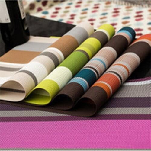 9 Color Dining Table Mat Kitchen Accessories Silicone Pvc Placemat Pad Placemats For Table Waterproof Heat Insulation Placemats