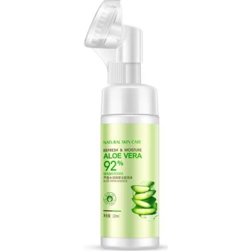 Bioaqua Aloe Vera Moisturizing Massage Cleansing Foam Moisturizing Gentle Care Deap Clean Facial Cleanser