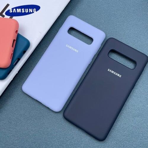 Samsung Galaxy S10 Plus Original Liquid Silicone Case Silky Soft-Touch Back Protective Cover For galaxy S10+ S10E lite s10
