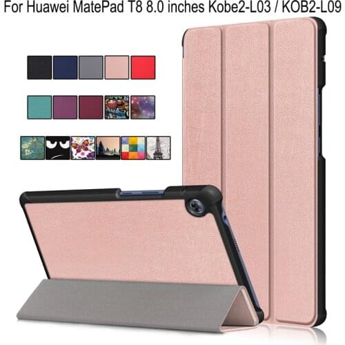 Luxury Case For Huawei MatePad T8 8.0 inch T 8 2020 Flip PU Leather Protector Cases Stand Tablet Cover Shell Kobe2-L03 KOB2-L09