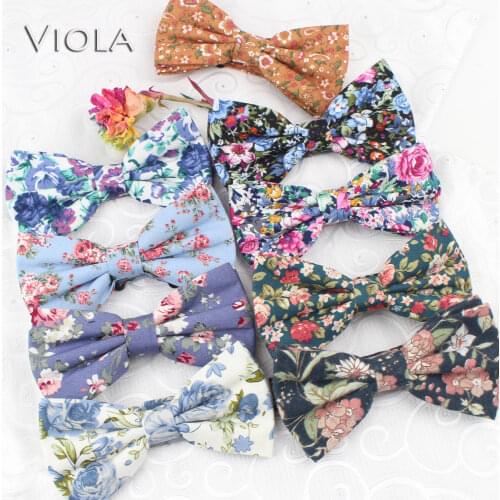New Floral Flower Printed Brisk Soft Texture Bowtie 100% Cotton Women&Men Dress Butterfly Adult Wedding bow tie Accessory Gift