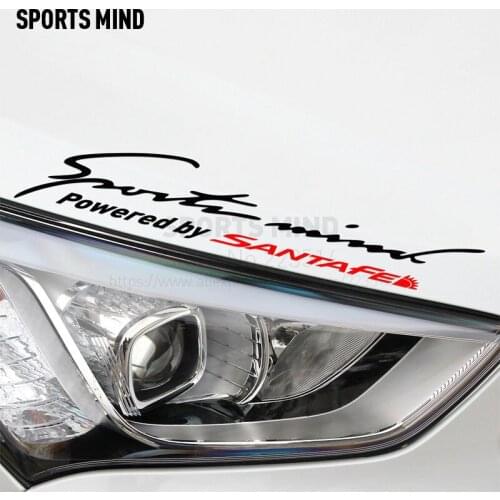 2 Pieces Sports Mind Car Styling On Car Lamp Eyebrow Automobiles Car Sticker For hyundai santa fe santafe exterior accessories