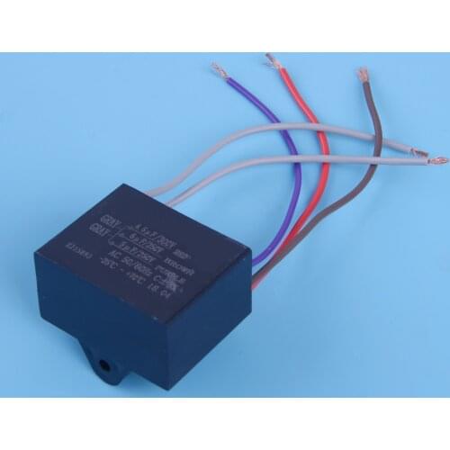 LETAOSK 1Pc Plastic Ceiling Fan Capacitor CBB61 4.5uf + 6uf + 5uf 5 WIRE 250V-300V AC Accessories
