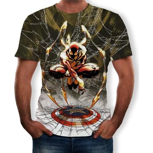 One of the 2021 summer fashion new insects butterfly 3D printing mens T-shirt casual all-match short-sleeved top