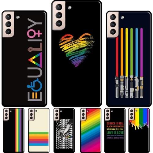 LGBT Gay Pride Rainbow Flag Soft Cover For Samsung Galaxy S20 FE S8 S9 S10 Plus Note 10 Note 20 S21 Ultra Phone Case