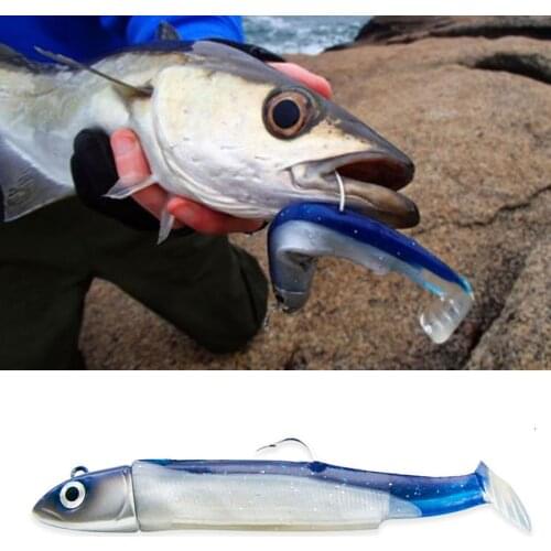 Mino Fishing Lure Jig Head Soft Black Minnow Soft Minou for Bass Pike Soft Fishing Lure Easy Shiner Worm Hook Fishing Bait