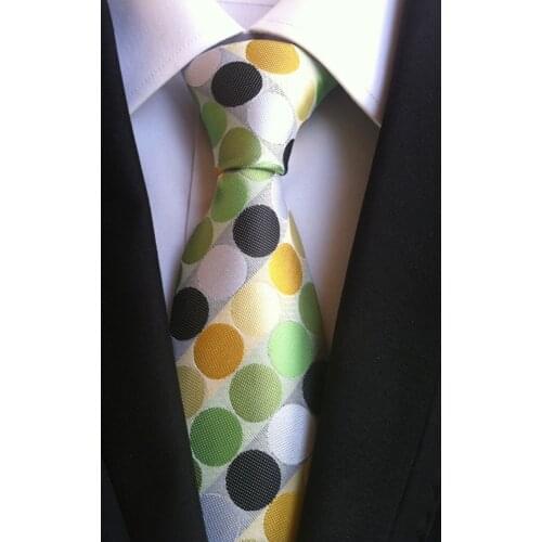 Fashion Men Polka Dots Neck Ties High Quality Woven Necktie