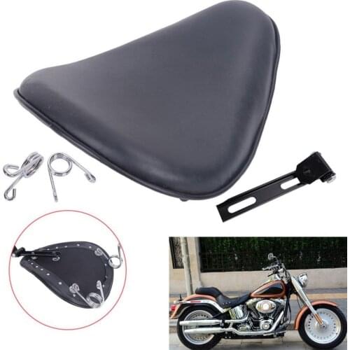 Motorcycle 3" Spring Bracket Front Driver Solo Seat For Harley Sportster 883 Honda Yamaha Kawasaki Suzuki Chopper Bobber Custom