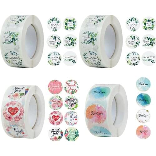 500pcs/roll Thank You Gift Sealing Stickers Festival Birthday Wedding Party Gift Decoration Labels Scrapbook Decoration Supplies