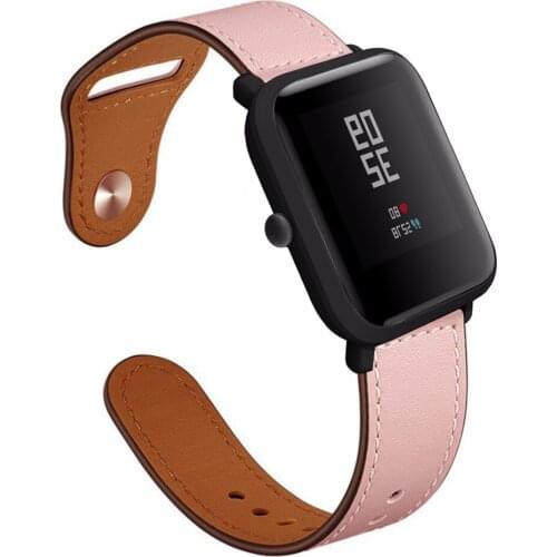 New Strap for XIAOMI amazfit bip S U PRO band Genuine leather watchband bracelet amazfit bip lite belt bands accessories