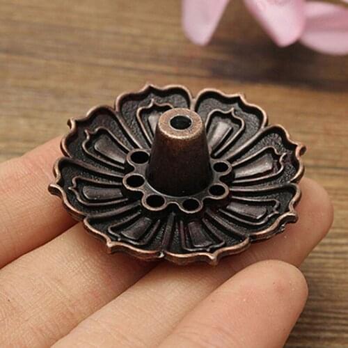 Backflow Incense Burner Stick Incense Holder Home Buddhism Decoration Coil Lotus Censer Bronze Air Vaporizer Home Decor Supplies