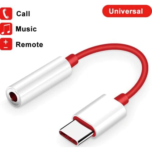 Oneplus USB Type C To 3.5mm Earphone Jack Adapter Aux Type-c Audio Cable For one plus 1+ 5T 6T 7 7T/7T Pro usb-c music converter
